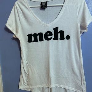 Woman’s Meh vneck Tshirt